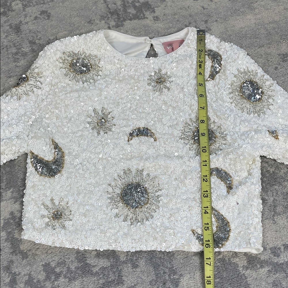 New Show Me Your Mumu Celestial Sequin Sun Moon RSVP Skirt Last Call Top Set L - Picture 11 of 13